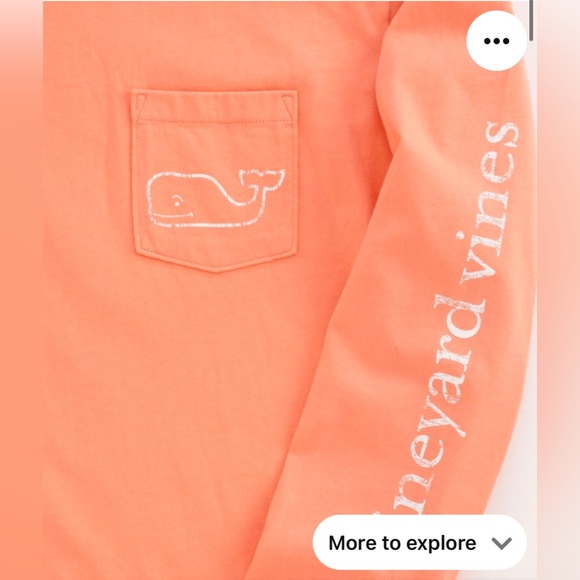 NWT Vineyard Vines Vintage Whale Long-Sleeve Pocket Tee - Picture 3 of 3